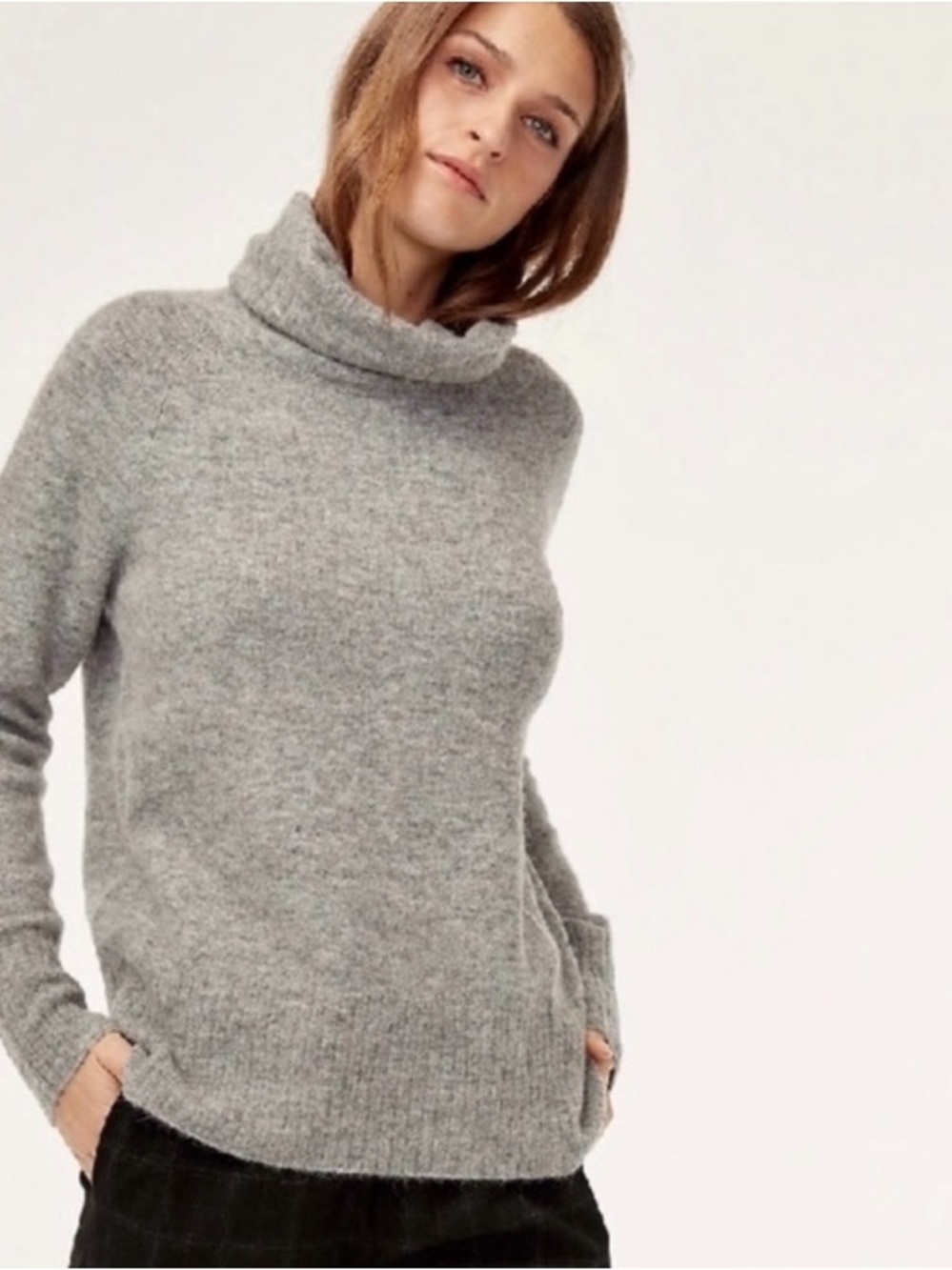 Babaton Plutarch Turtleneck Sweater - Gunmetal Green